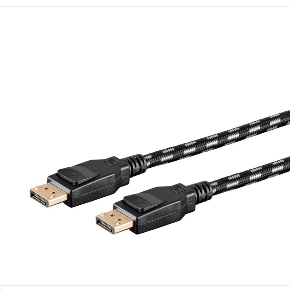 Monoprice Braided DisplayPort 1.4 Cable, 6ft, Gray